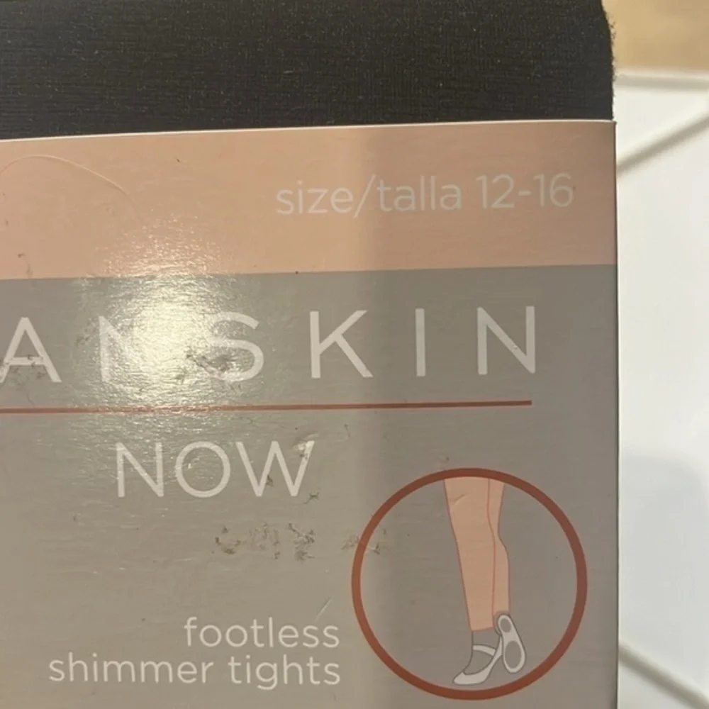 NEW‎ Danskin Now footless shimmer dance tights size 12-16